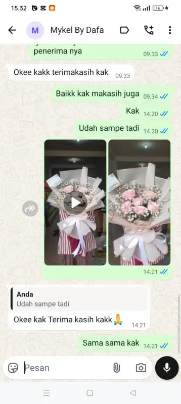 Testimonial Papan buket bunga BANGKA SELATAN