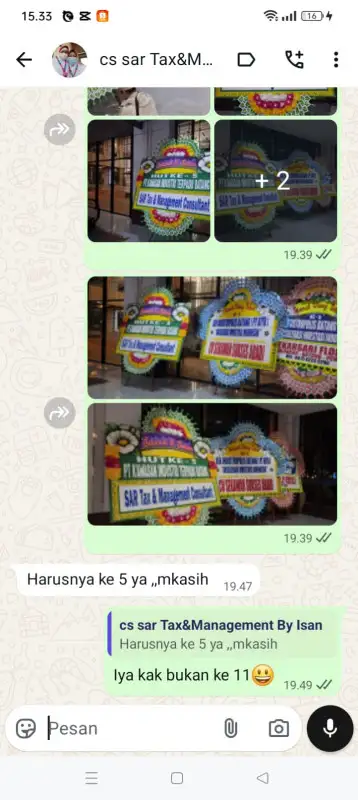 Testimonial papan bunga BANGKA SELATAN